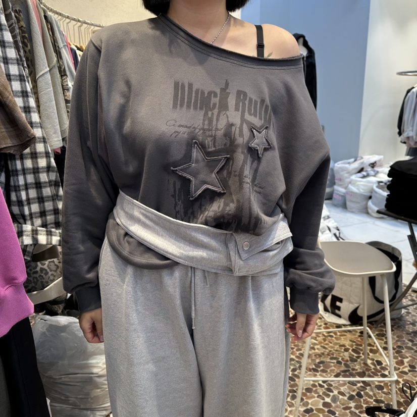 THE LINE-Q韓國直郵㊣女裝新品人氣推薦熱賣25秋冬職業衛衣THE LINE-Q衛衣圖色2