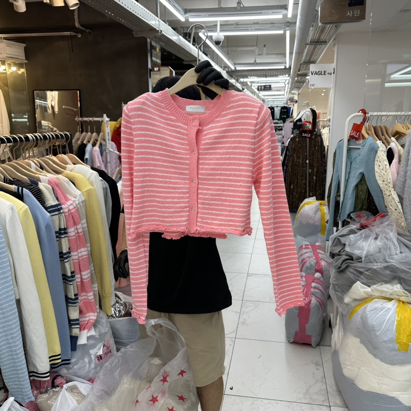 空東大門㊣實拍女裝新品休閑熱賣時尚人氣套裝含吊帶套裝條紋空套裝圖色1