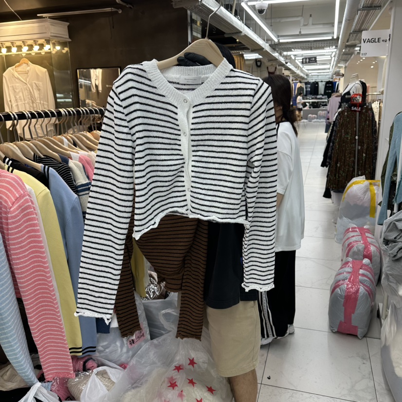 空東大門㊣實拍女裝新品休閑熱賣時尚人氣套裝含吊帶套裝條紋空套裝圖色4