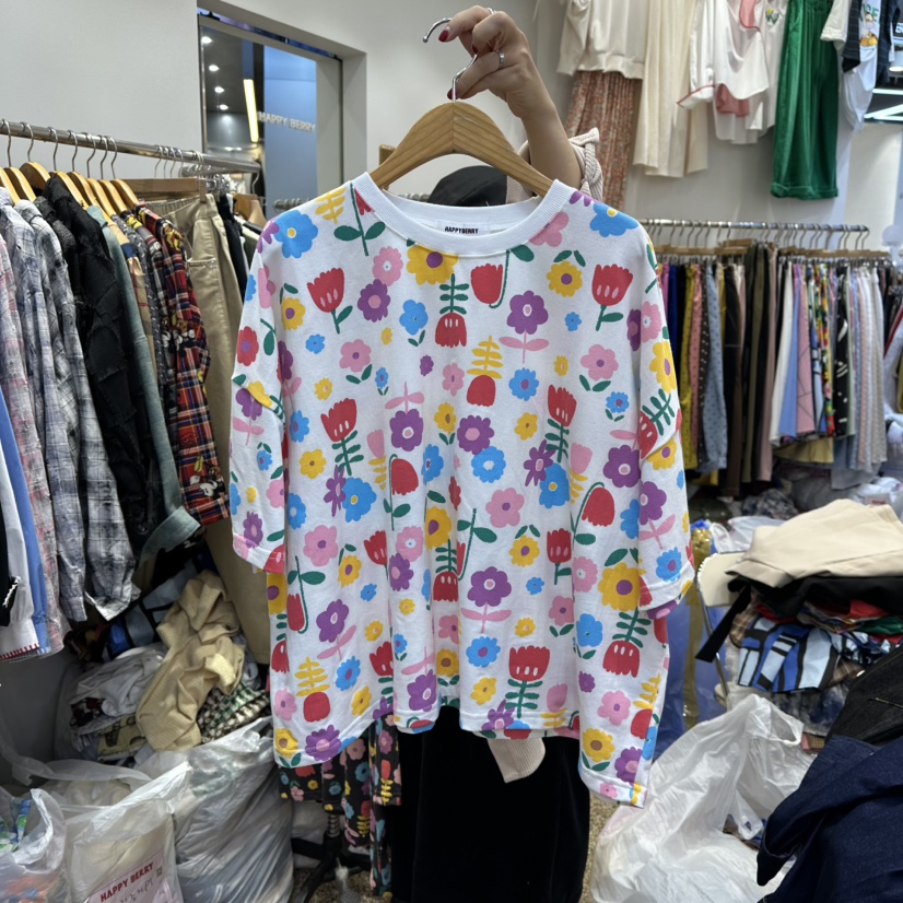 HAPPYBERRY韓國代購㊣女裝新款休閑時尚25秋冬職業推薦真品T恤HAPPYBERRYT恤圖色1