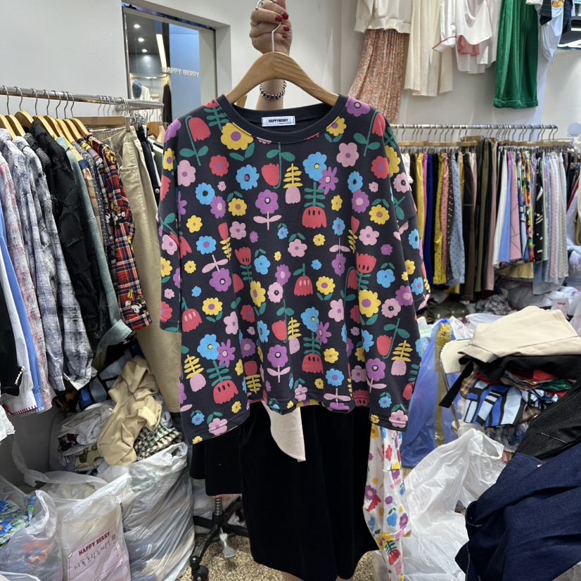 HAPPYBERRY韓國代購㊣女裝新款休閑時尚25秋冬職業推薦真品T恤HAPPYBERRYT恤圖色2