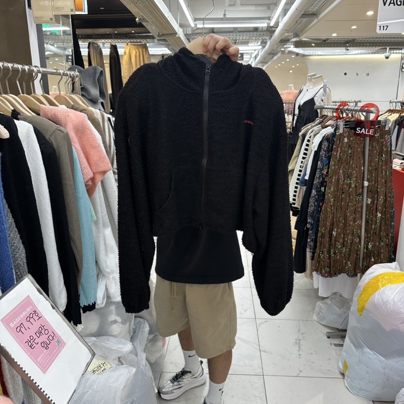 空韓國代購㊣女裝新品真品熱賣職業時尚休閑25秋冬衛衣連帽衫空衛衣圖色3