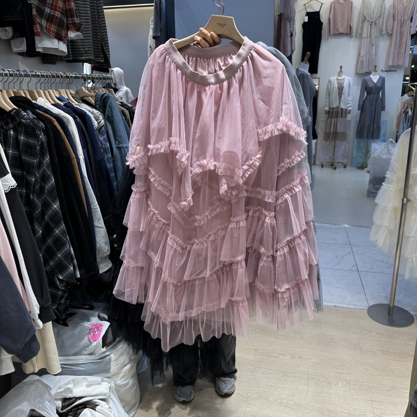 UNDERSTAR_VINTAGE韓國代購㊣女裝新款熱賣推薦25秋冬長裙蕾絲UNDERSTAR_VINTAGE長裙圖色3