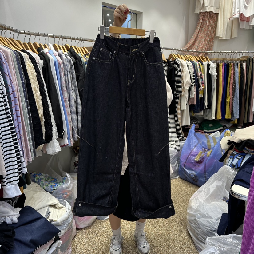 HAPPYBERRY韓國代購㊣女士新品真品25秋冬推薦休閑熱賣牛仔褲HAPPYBERRY牛仔褲圖色2