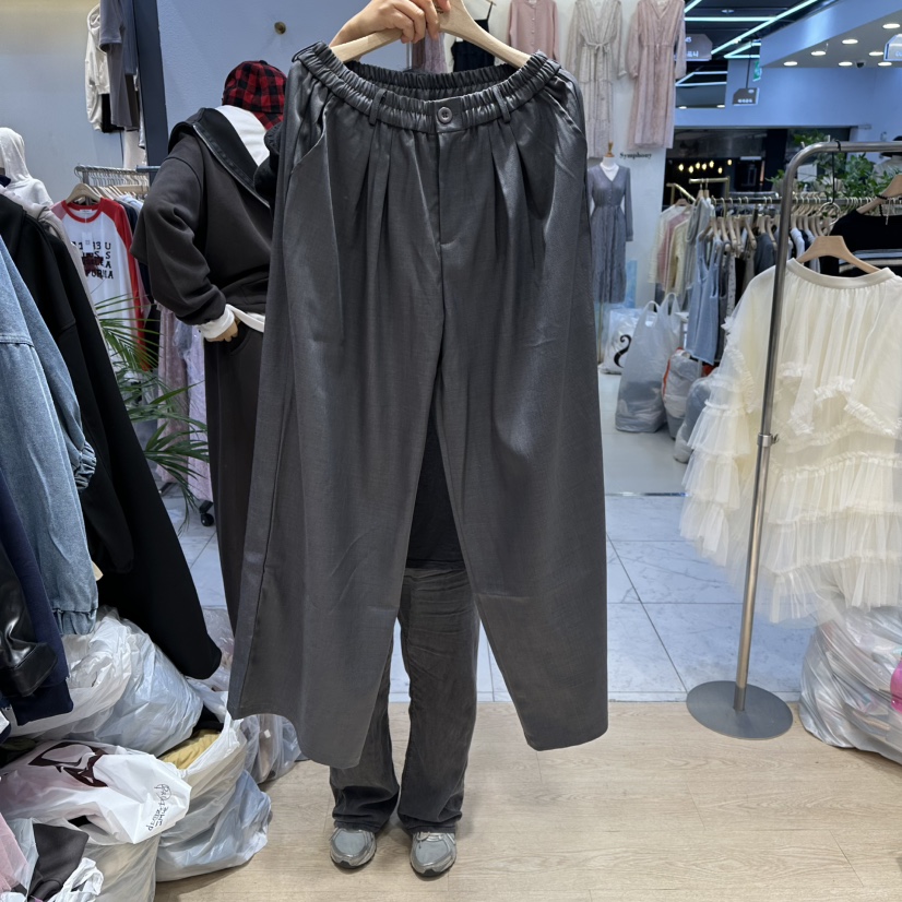 UNDERSTAR_VINTAGE韓國代購㊣女裝新款休閑推薦職業休閑褲腰帶UNDERSTAR_VINTAGE休閑褲圖色1