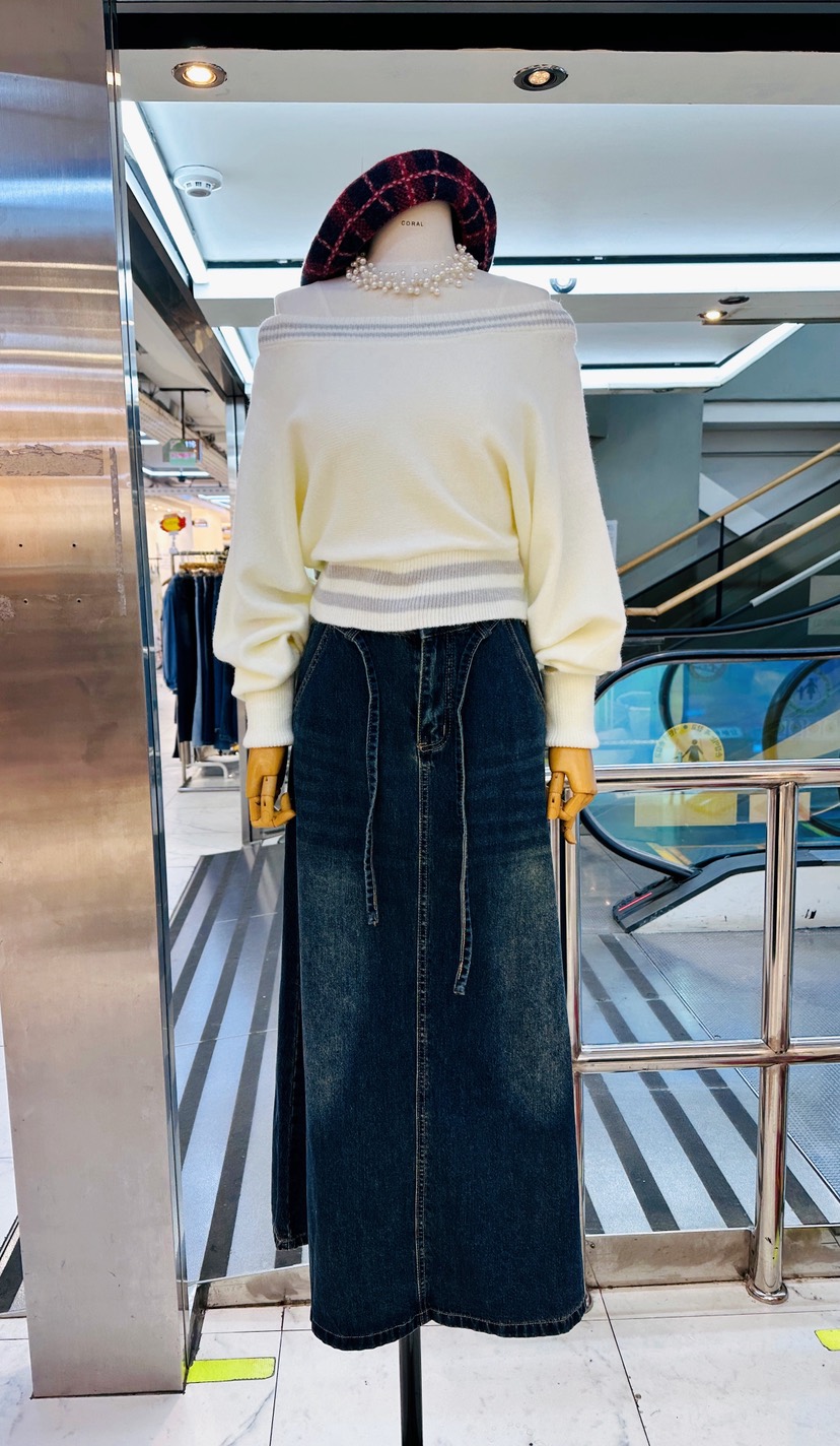 CORAL韓國直郵㊣女士新品人氣真品時尚職業推薦25秋冬熱賣長裙CORAL長裙