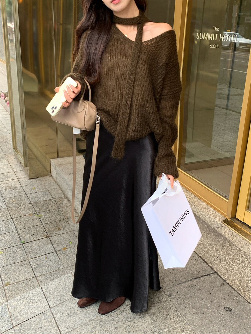 OLA韓國直郵㊣女士新品真品職業25秋冬推薦休閑熱賣人氣長裙mellor/OLA長裙