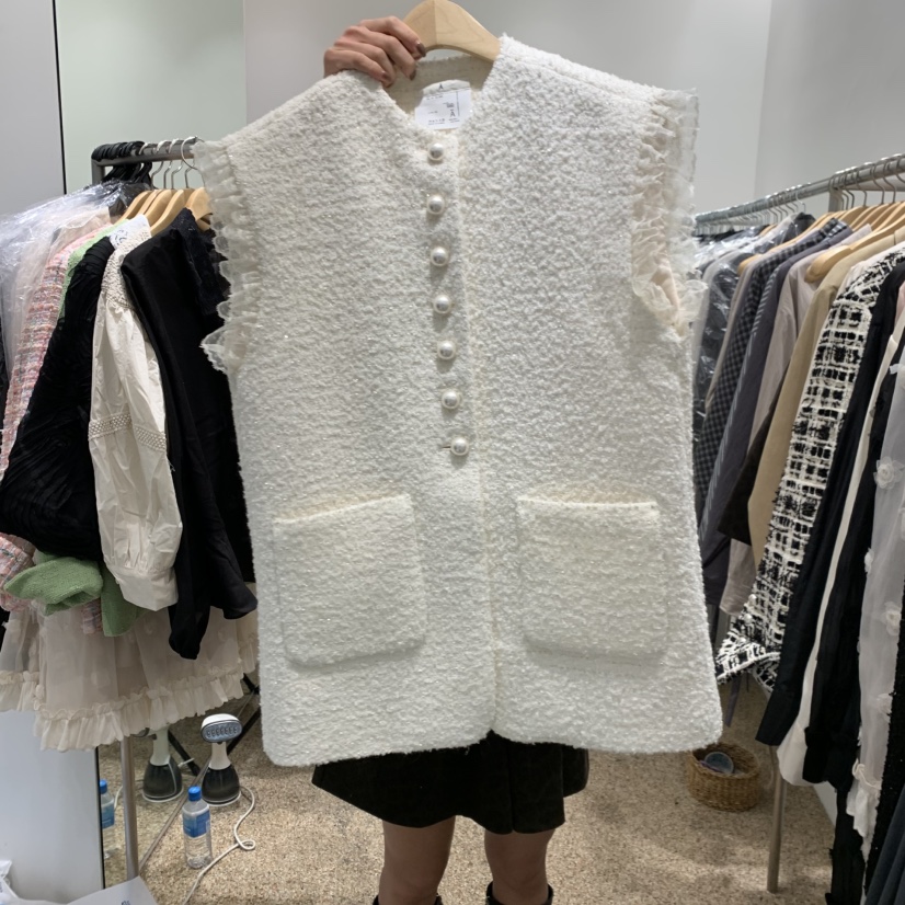 A韓國代購㊣女裝新品推薦時尚熱賣人氣休閑25秋冬真品職業馬甲A STORE馬甲