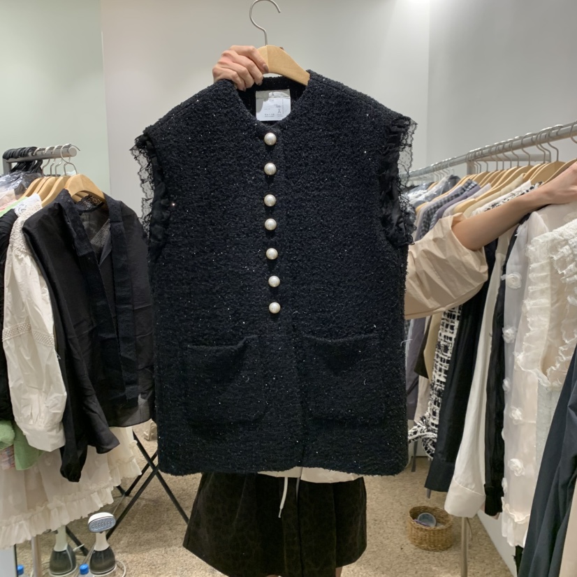 A韓國代購㊣女裝新品推薦時尚熱賣人氣休閑25秋冬真品職業馬甲A STORE馬甲圖色2