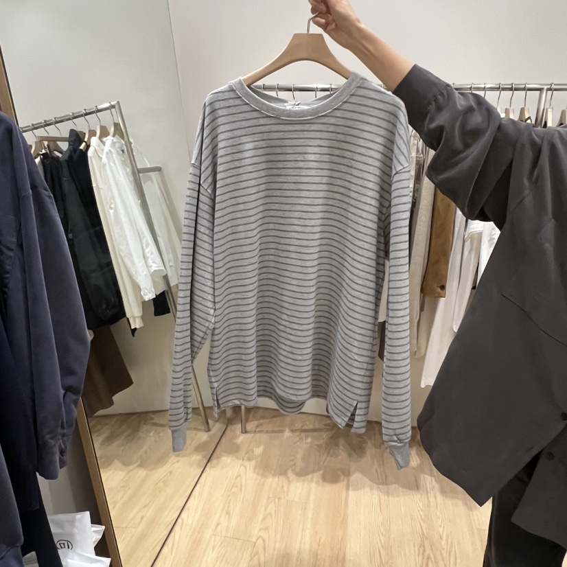 HAUS-A東大門㊣實拍女裝新品人氣職業時尚25秋冬長袖T恤條紋HAUS-A長袖T恤圖色1