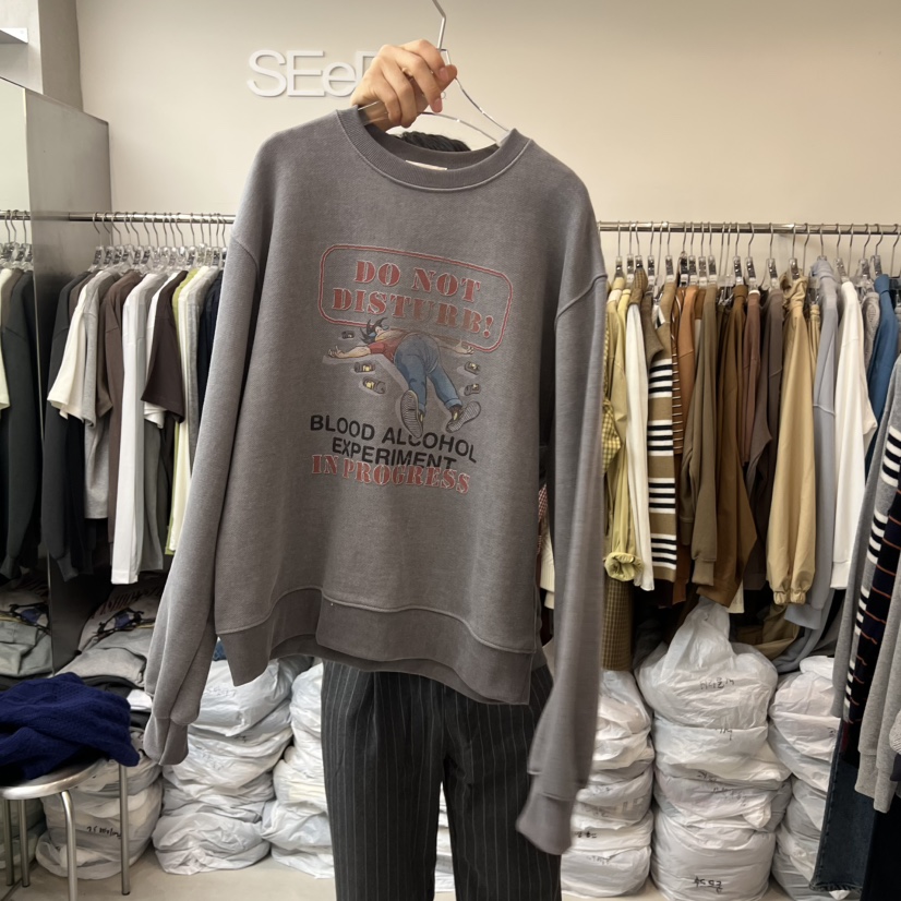 LEESEED-A東大門㊣實拍女裝新品真品時尚推薦25秋冬職業衛衣SEeD/LEESEED衛衣圖色2