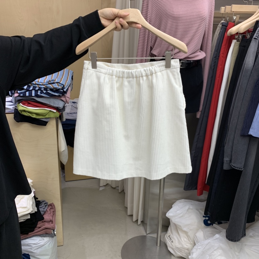 PLEASURE韓國代購㊣女士新款時尚職業休閑熱賣25秋冬短裙燈芯絨PLEASURE短裙