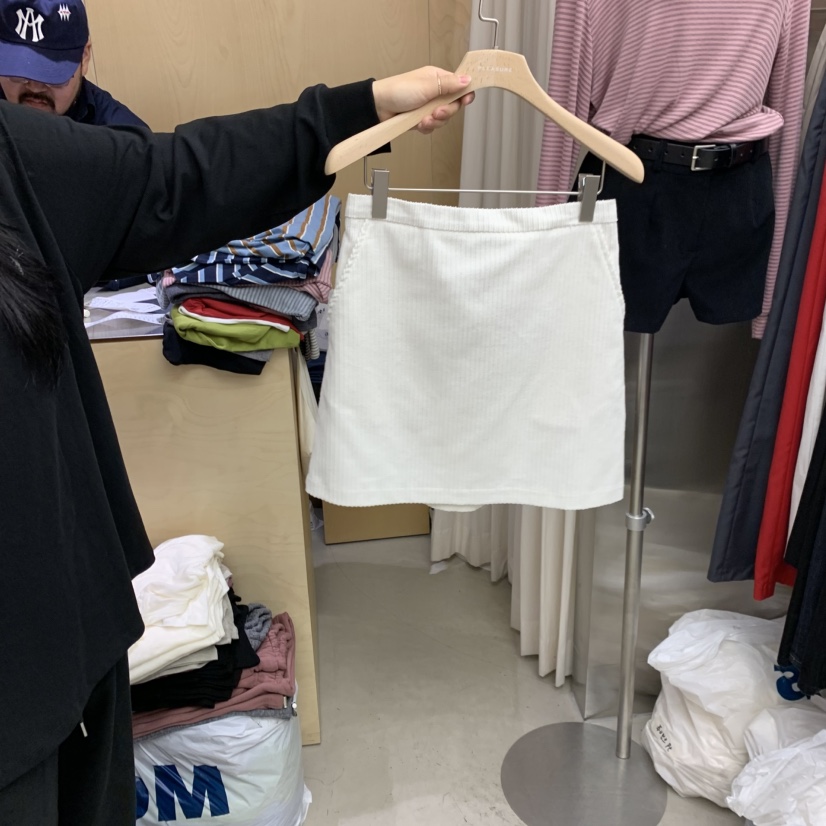 PLEASURE韓國代購㊣女士新款時尚職業休閑熱賣25秋冬短裙燈芯絨PLEASURE短裙圖色1