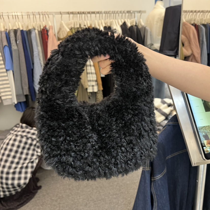 SALONDEMAG東大門㊣代購女士新品推薦25秋冬熱賣手提包羊毛SALONDEMAG手提包圖色3