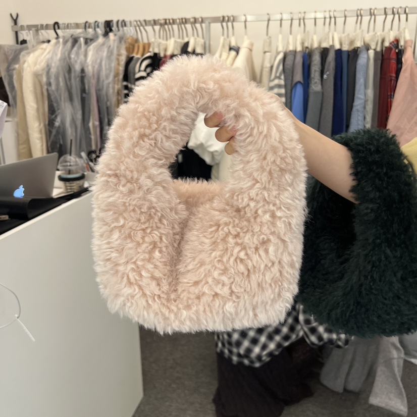 SALONDEMAG東大門㊣代購女士新品推薦25秋冬熱賣手提包羊毛SALONDEMAG手提包圖色5