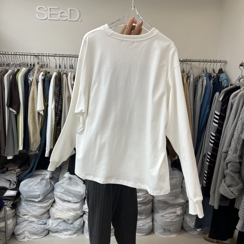 LEESEED-A東大門㊣直郵女士新品人氣休閑推薦25秋冬長袖T恤SEeD/LEESEED長袖T恤