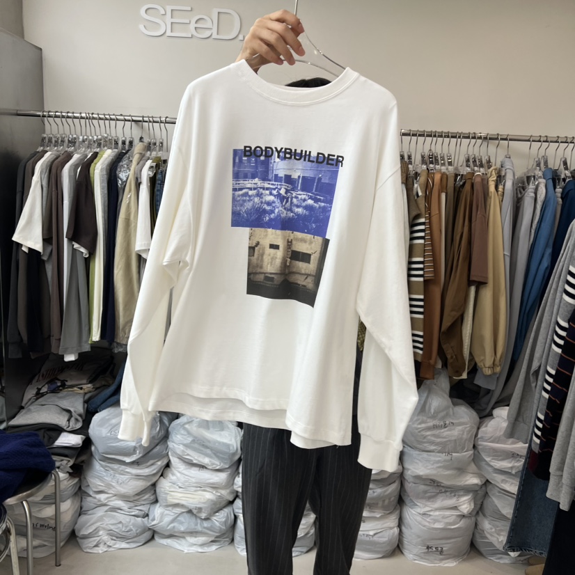 LEESEED-A東大門㊣直郵女士新品人氣休閑推薦25秋冬長袖T恤SEeD/LEESEED長袖T恤圖色2