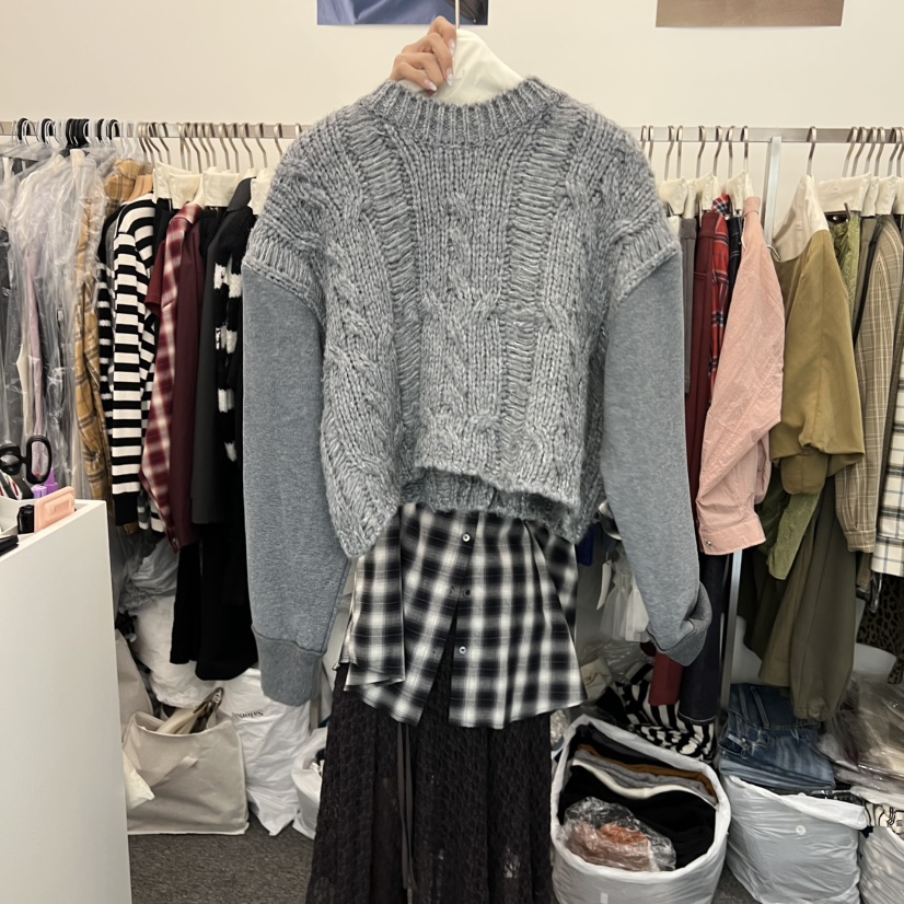 SALONDEMAG韓國代購㊣女裝新款真品熱賣25秋冬推薦休閑毛衣SALONDEMAG毛衣