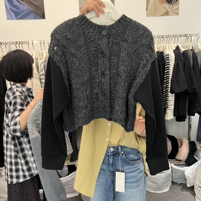 SALONDEMAG韓國代購㊣女裝新款真品熱賣25秋冬推薦休閑毛衣SALONDEMAG毛衣圖色3