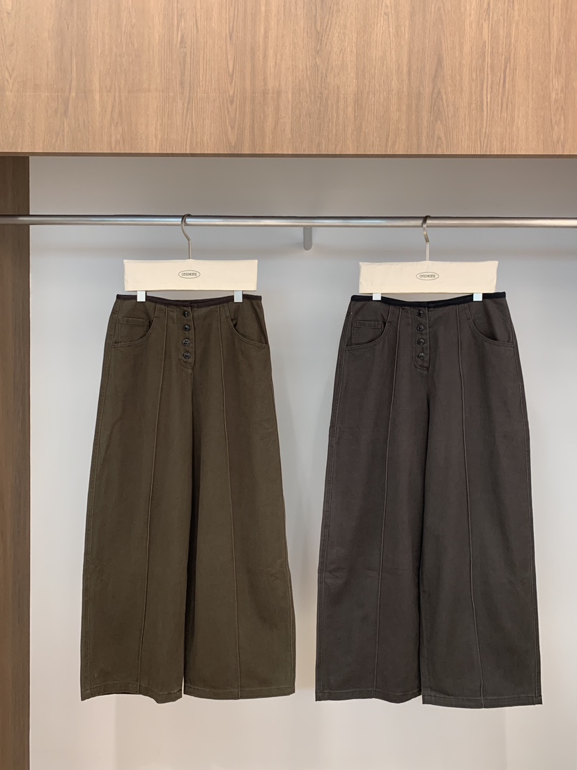 ONE MONE東大門㊣直郵女裝新品推薦人氣時尚真品25秋冬休閑褲ONE MONE休閑褲