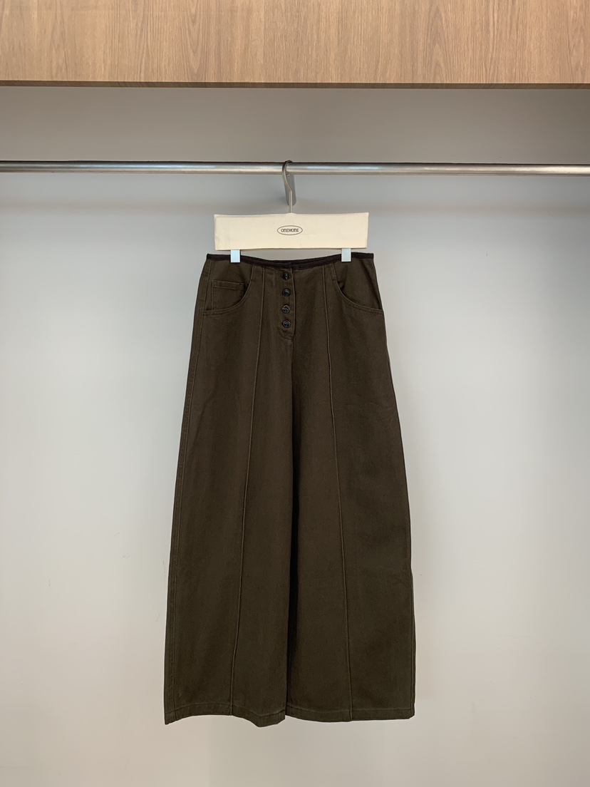 ONE MONE東大門㊣直郵女裝新品推薦人氣時尚真品25秋冬休閑褲ONE MONE休閑褲圖色1