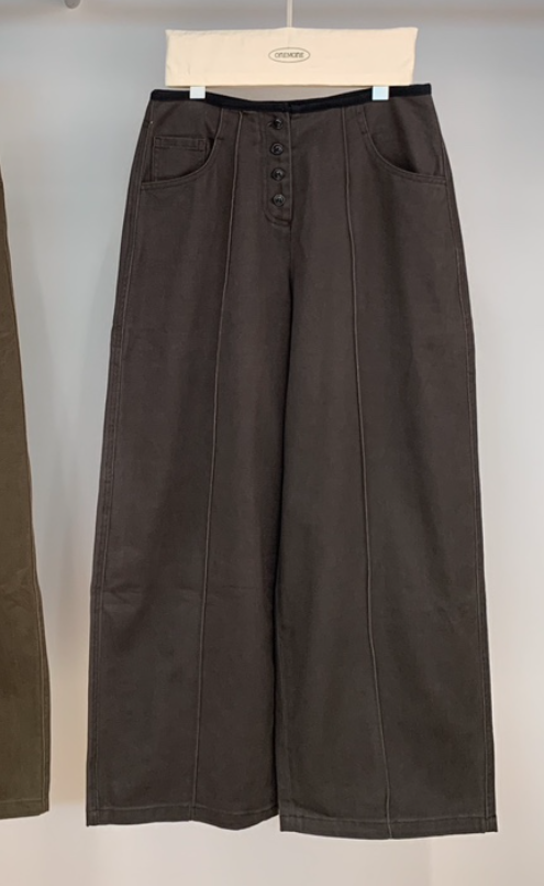 ONE MONE東大門㊣直郵女裝新品推薦人氣時尚真品25秋冬休閑褲ONE MONE休閑褲圖色2
