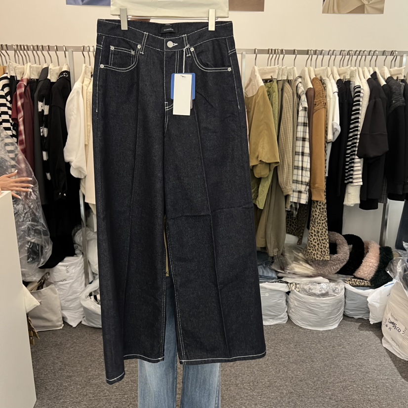 SALONDEMAG東大門㊣直郵女士新款真品休閑25秋冬牛仔褲不褪色SALONDEMAG牛仔褲圖色1
