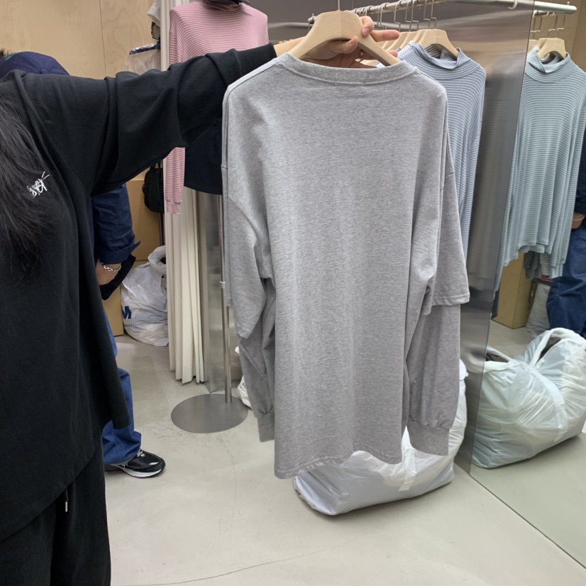 PLEASURE東大門㊣實拍女士新品推薦職業休閑長袖T恤不含項鏈PLEASURE長袖T恤