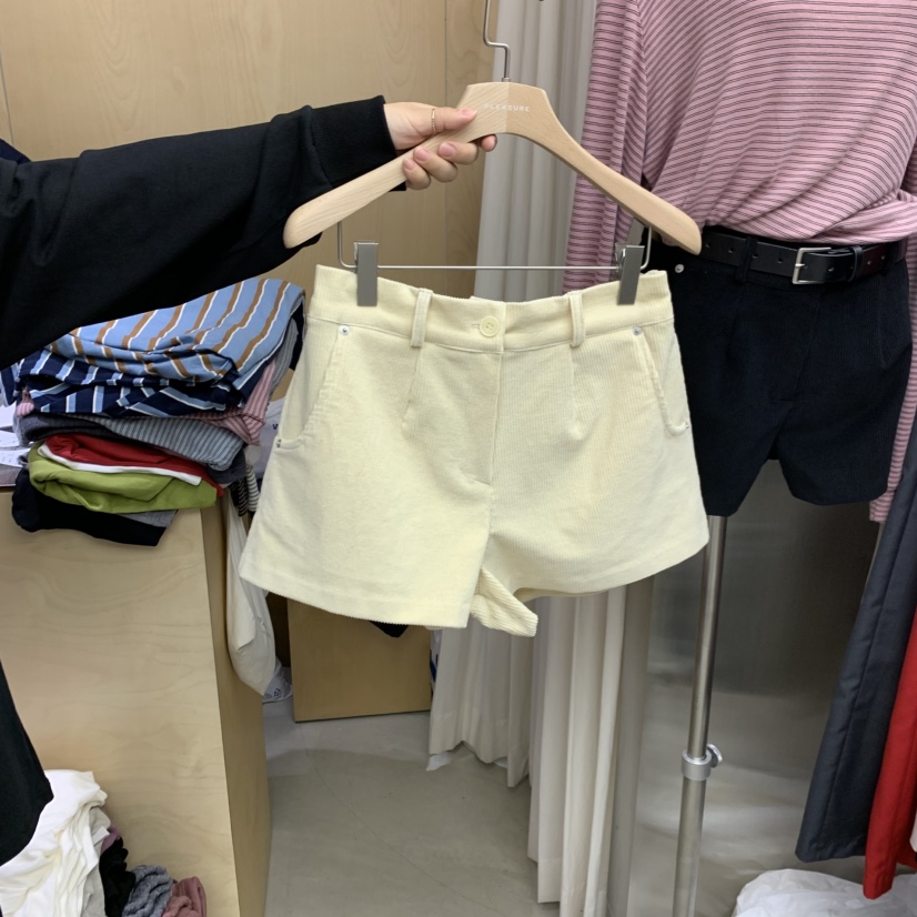 PLEASURE東大門㊣直郵女士新款25秋冬人氣熱賣短褲不含腰帶PLEASURE短褲圖色2