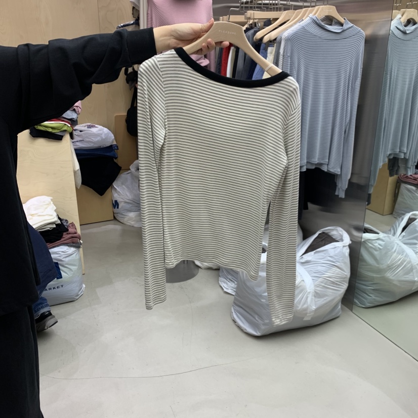PLEASURE東大門㊣代購女士新款真品熱賣職業人氣推薦長袖T恤PLEASURE長袖T恤圖色2
