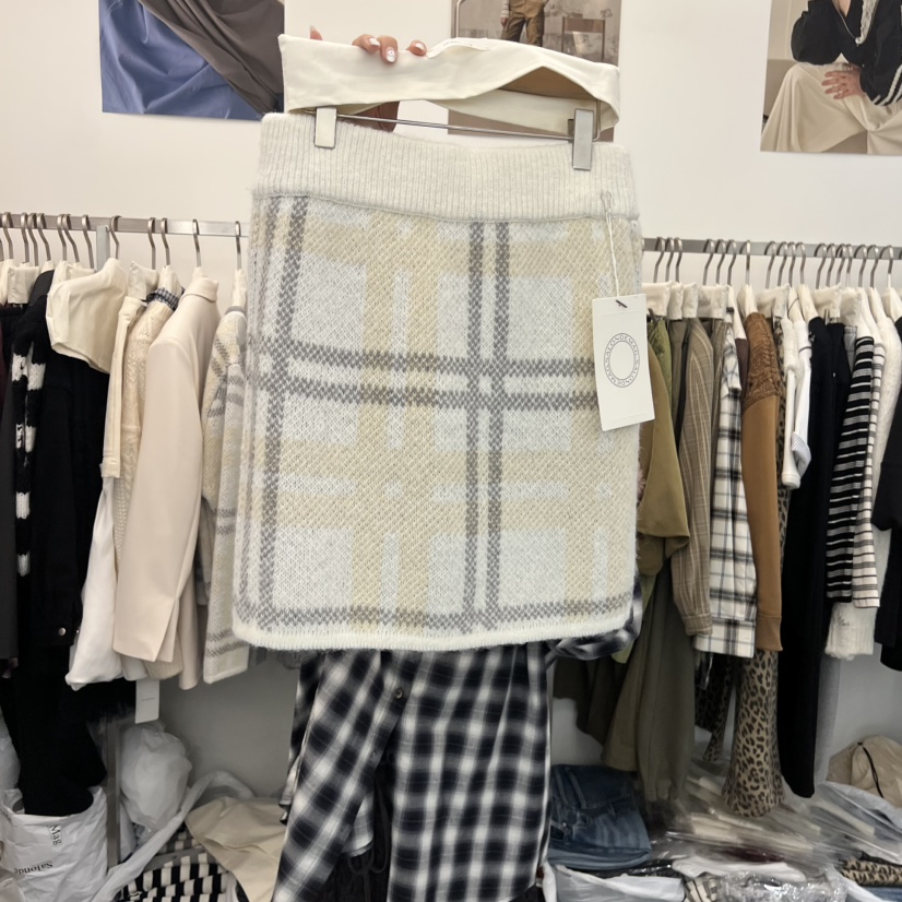 SALONDEMAG東大門㊣直郵女士新品休閑25秋冬時尚熱賣短裙格紋SALONDEMAG短裙圖色1