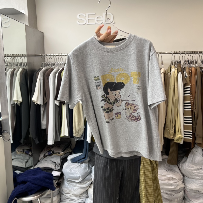 LEESEED-A東大門㊣代購女裝新品真品25秋冬熱賣時尚人氣T恤SEeD/LEESEEDT恤圖色2