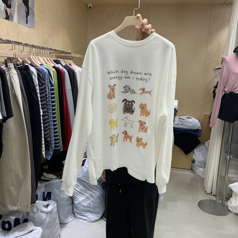 PLEASURE東大門㊣實拍女裝新品推薦人氣25秋冬時尚職業長袖T恤PLEASURE長袖T恤圖色2