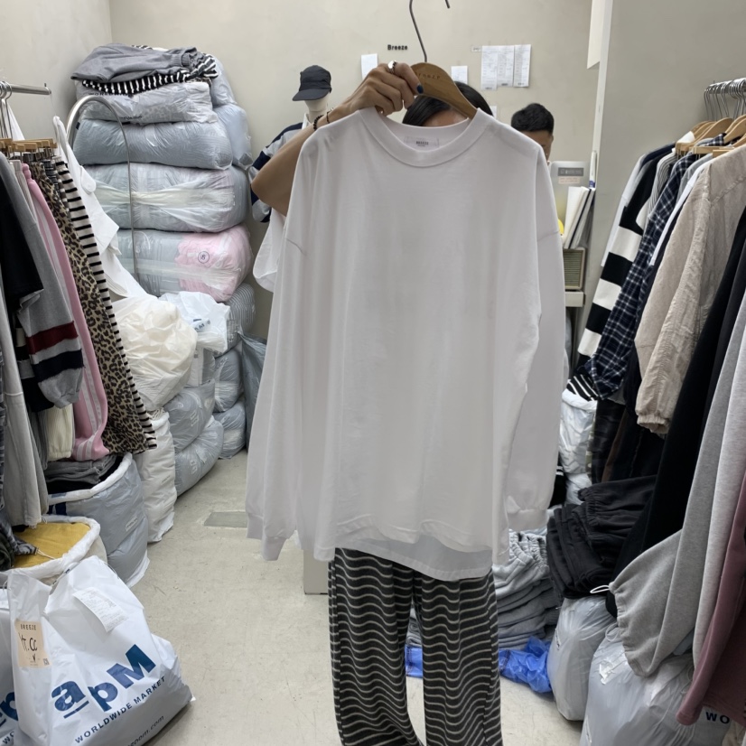 BREEZE東大門㊣實拍女士新款推薦人氣25秋冬真品熱賣長袖T恤BREEZE長袖T恤圖色1
