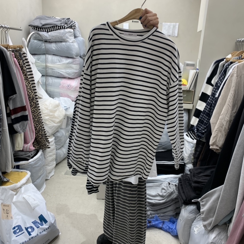 BREEZE東大門㊣代購女裝新款職業人氣真品熱賣休閑時尚長袖T恤BREEZE長袖T恤圖色1