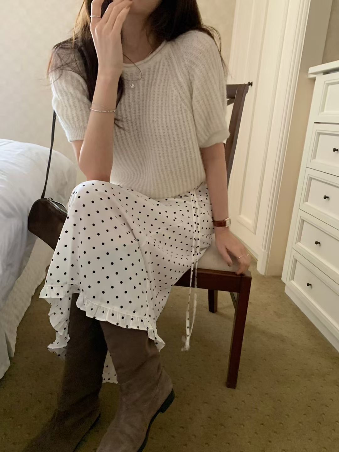 PYT-ot東大門㊣代購女士新品真品職業休閑人氣25秋冬時尚長裙pretty young thing長裙