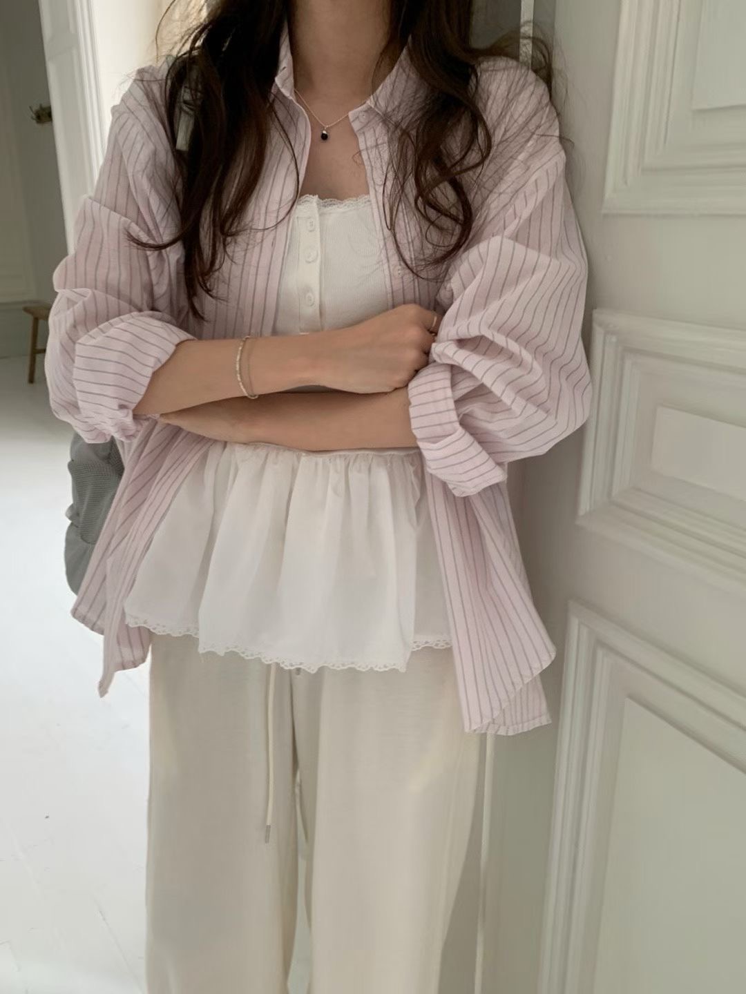 PYT-ot東大門㊣代購女裝新品休閑職業真品時尚熱賣襯衫蕾絲衫pretty young thing襯衫/蕾絲衫圖色1