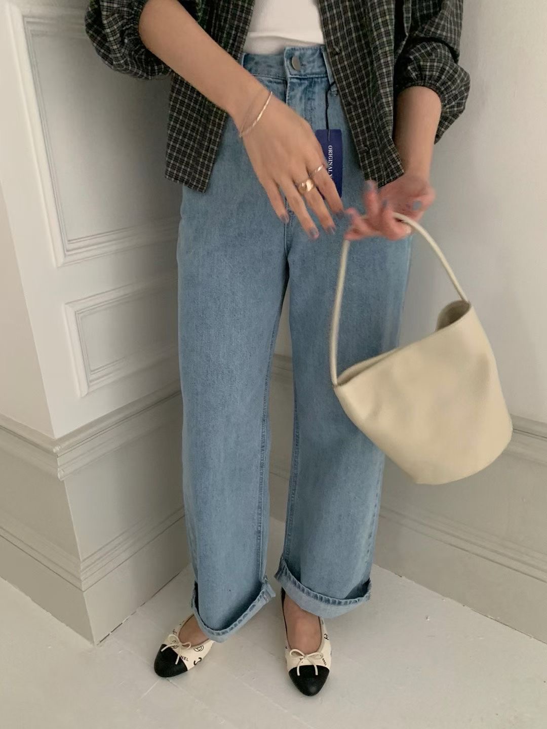 PYT-ot東大門㊣代購女士新品推薦熱賣時尚人氣休閑職業牛仔褲pretty young thing牛仔褲