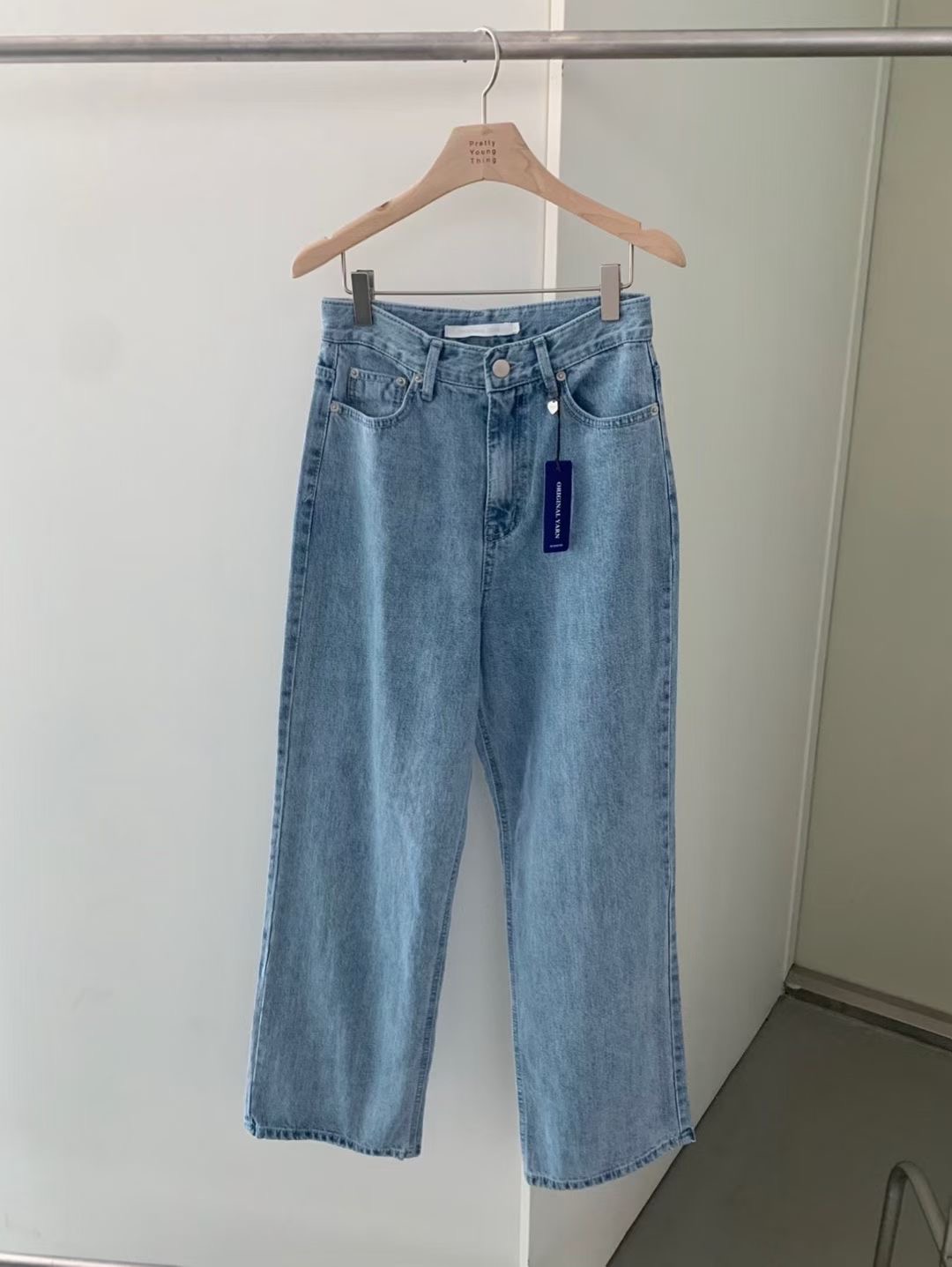 PYT-ot東大門㊣代購女士新品推薦熱賣時尚人氣休閑職業牛仔褲pretty young thing牛仔褲圖色1