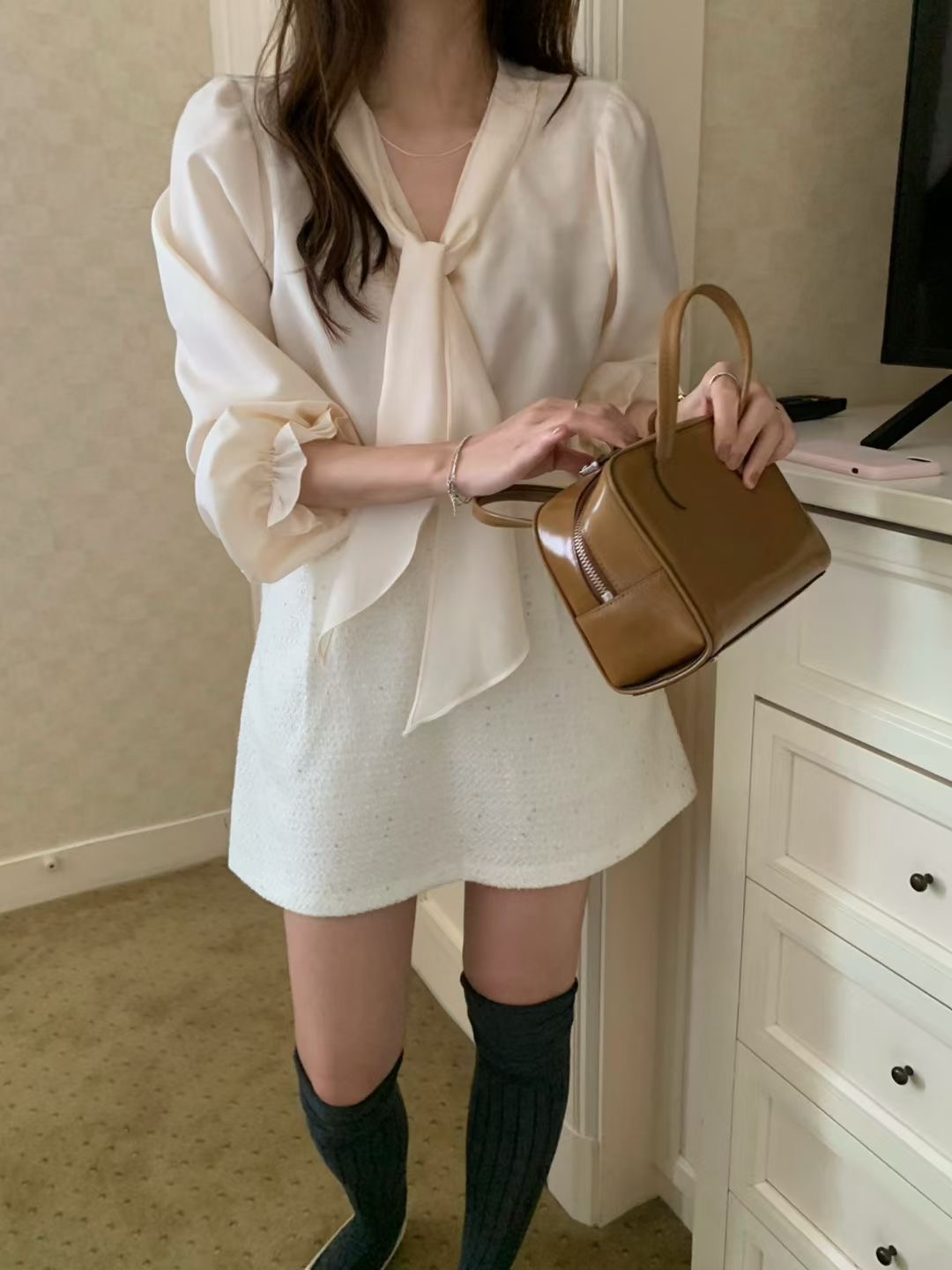 PYT-ot東大門㊣代購女士新品熱賣人氣推薦時尚真品襯衫蕾絲衫pretty young thing襯衫/蕾絲衫
