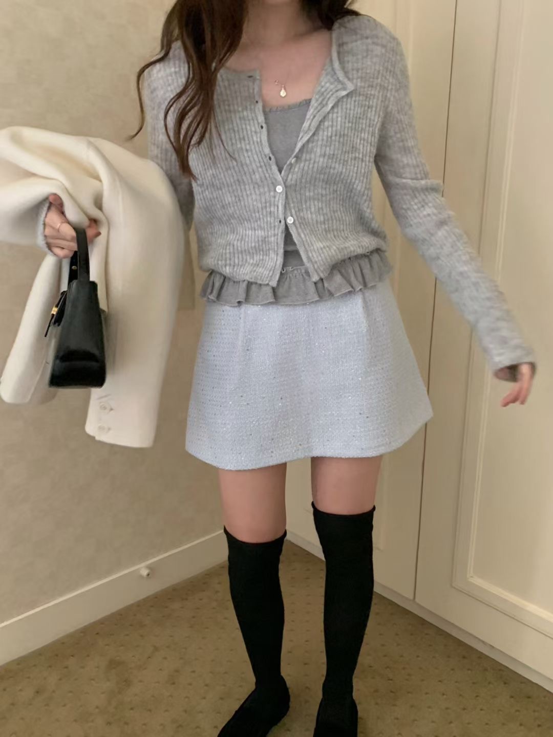 PYT-ot東大門㊣直郵女裝新款推薦人氣休閑時尚25秋冬真品短裙pretty young thing短裙