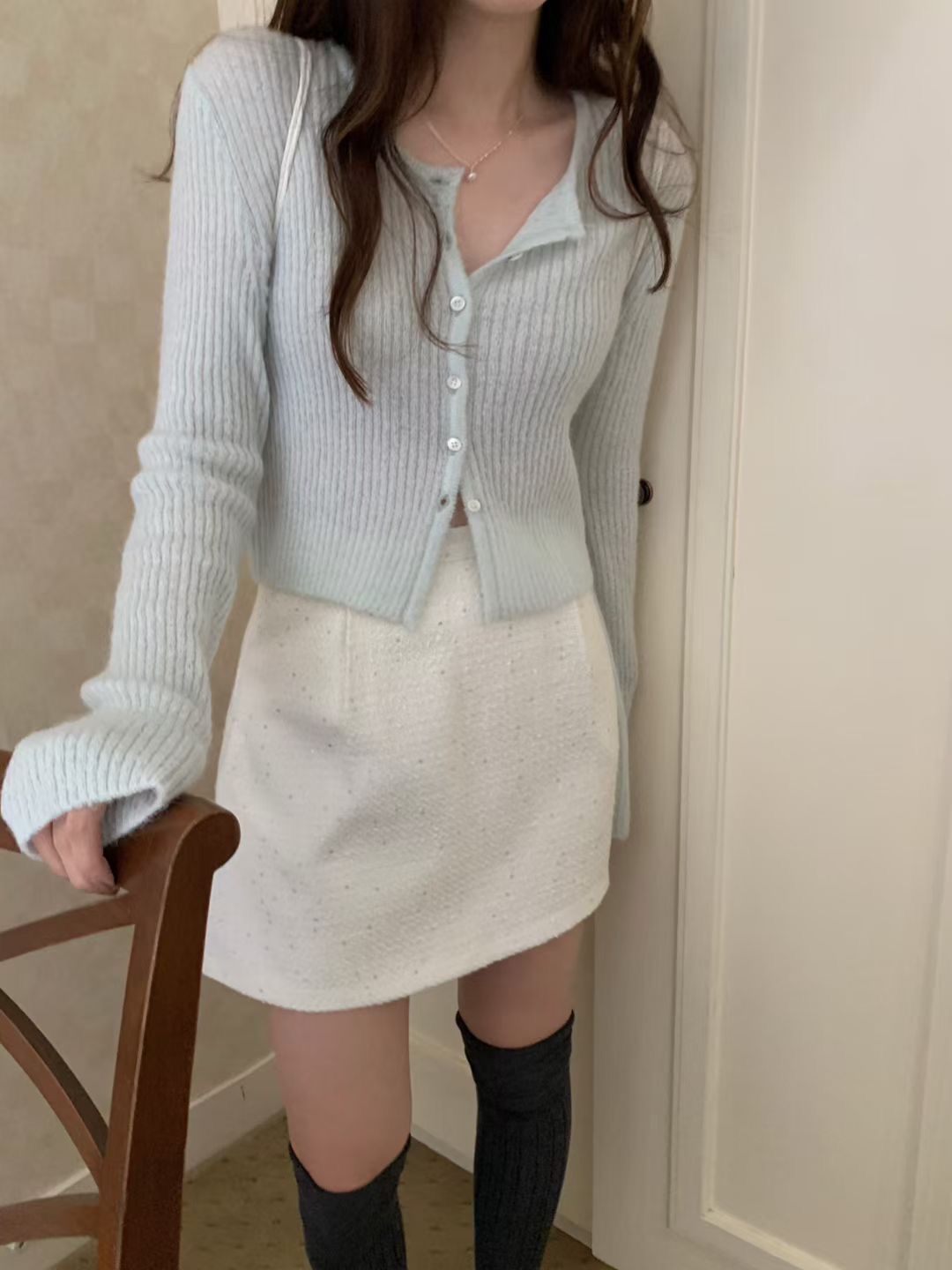 PYT-ot韓國直郵㊣女裝新品時尚職業推薦熱賣針織衫不含內搭pretty young thing針織衫圖色2