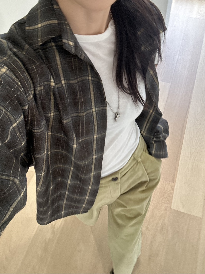 ME MO東大門㊣代購女裝新款時尚人氣真品休閑襯衫蕾絲衫格紋ME MO襯衫/蕾絲衫