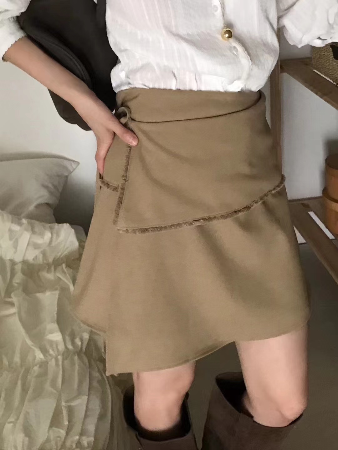 OUIR韓國直郵㊣女裝新款真品休閑人氣熱賣推薦職業時尚短裙OUIR短裙