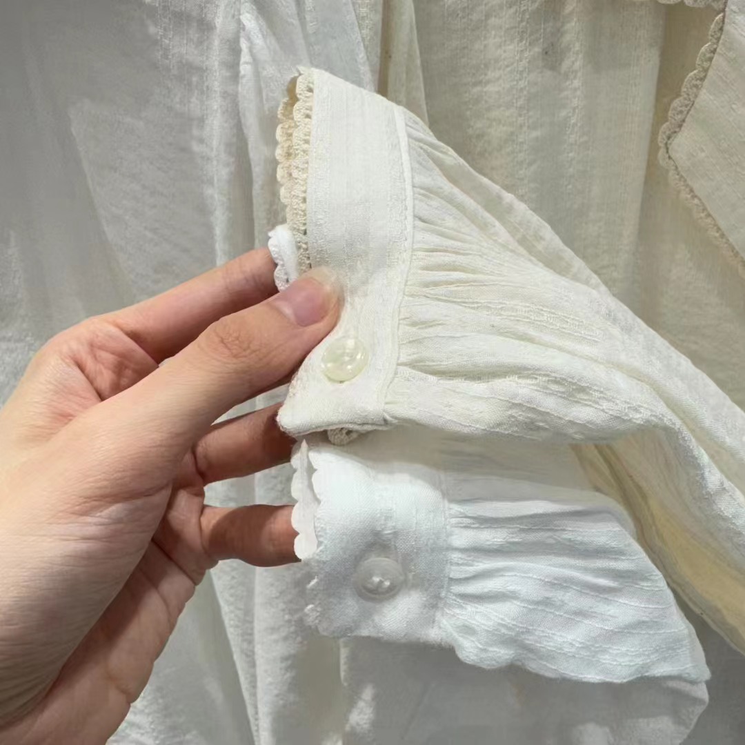 OUIR東大門㊣直郵女裝新款推薦時尚職業休閑人氣襯衫蕾絲衫OUIR襯衫/蕾絲衫
