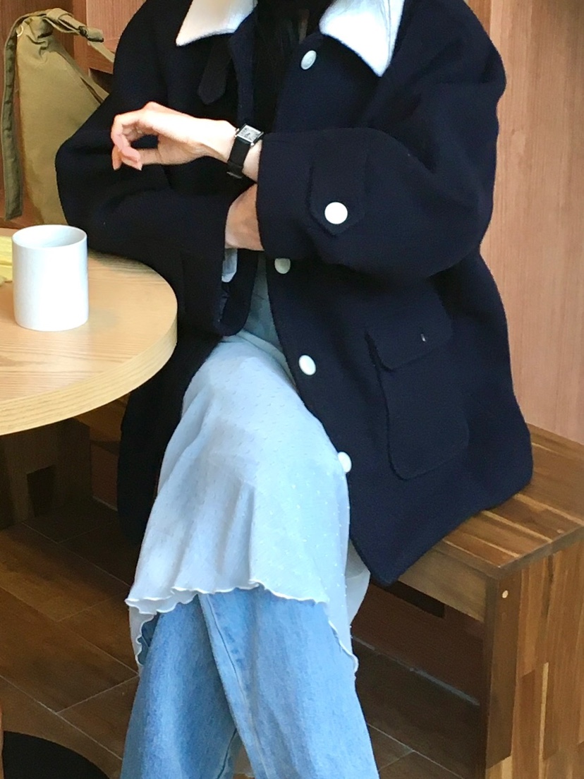 MOVENNE韓國直郵㊣女裝新款推薦人氣真品25秋冬熱賣短款大衣MOVENNE短款大衣