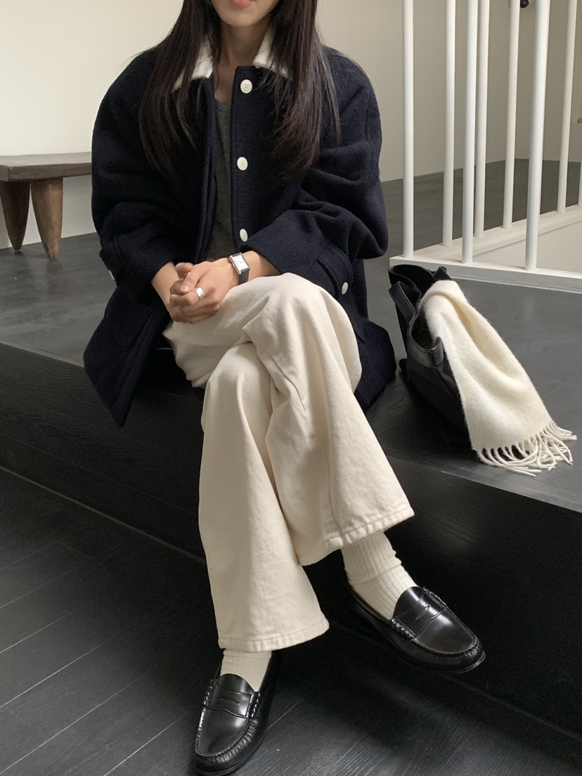 MOVENNE韓國直郵㊣女裝新款推薦人氣真品25秋冬熱賣短款大衣MOVENNE短款大衣