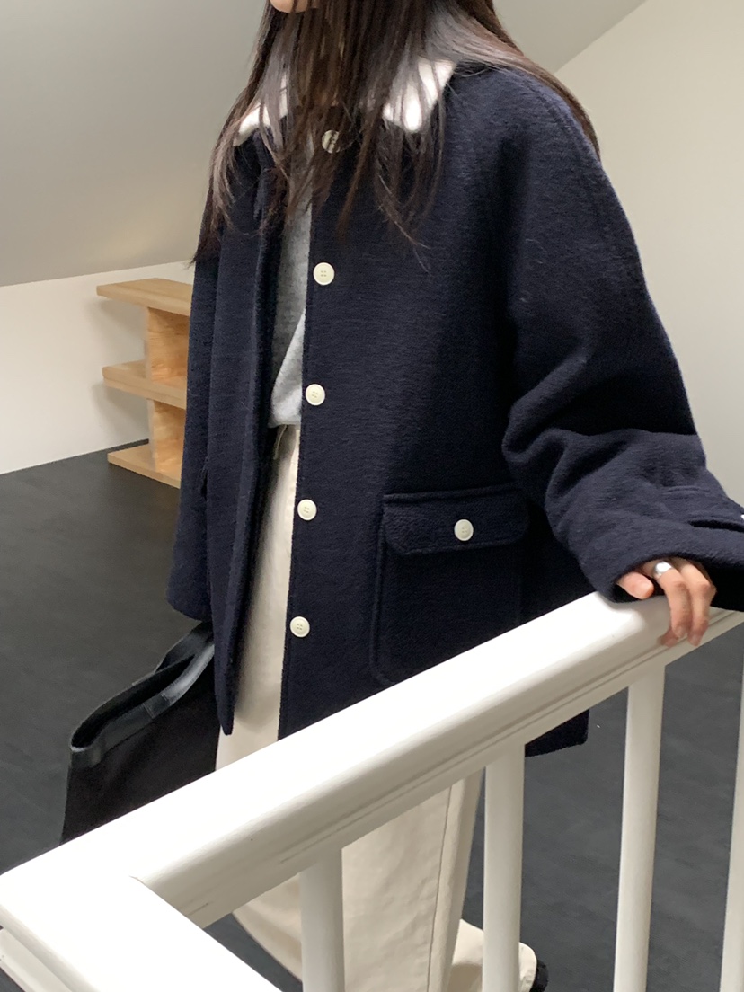 MOVENNE韓國直郵㊣女裝新款推薦人氣真品25秋冬熱賣短款大衣MOVENNE短款大衣