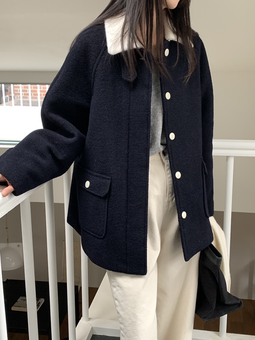 MOVENNE韓國直郵㊣女裝新款推薦人氣真品25秋冬熱賣短款大衣MOVENNE短款大衣