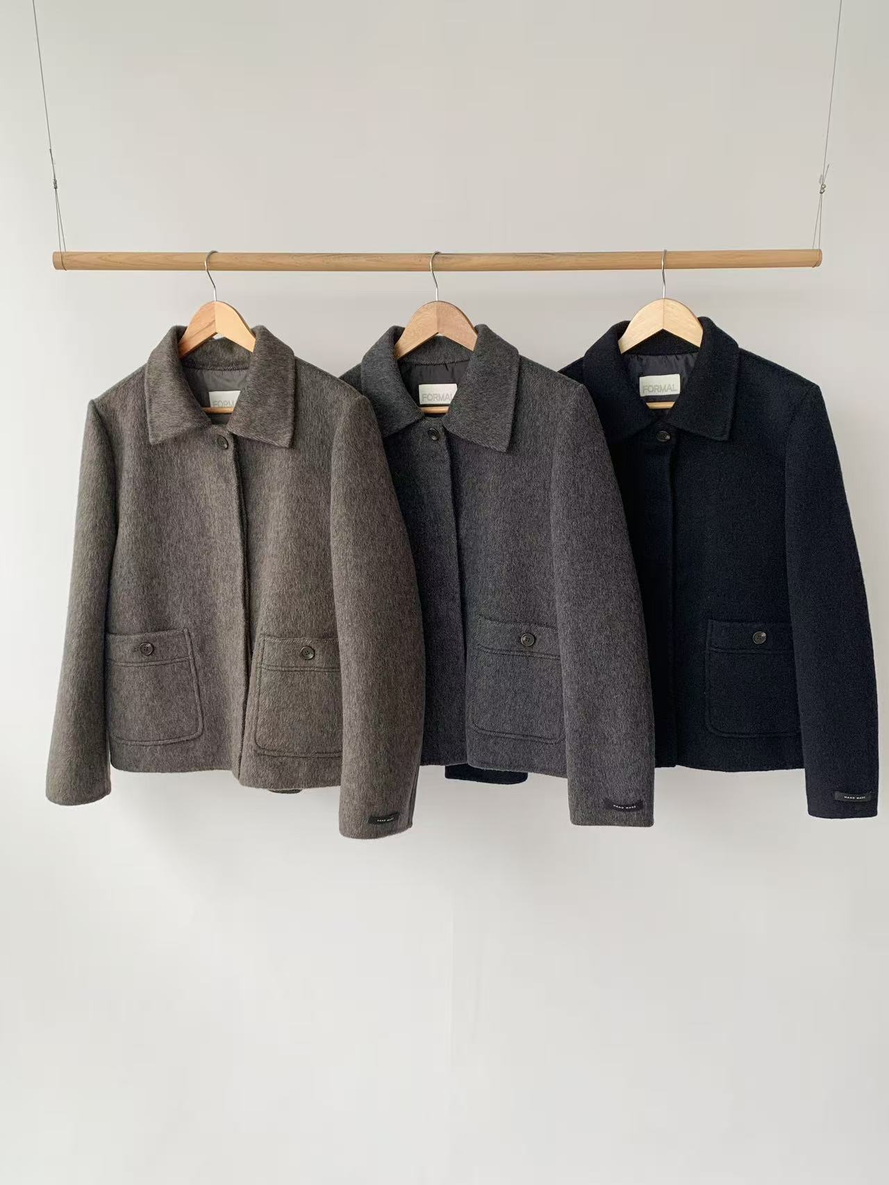 FORMAL東大門㊣代購女裝新品25秋冬人氣熱賣休閑夾克手工制作FORMAL夾克圖色3左三色